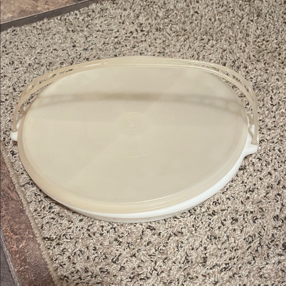 Vintage 405-9 relish Round Plastic Container with Handle